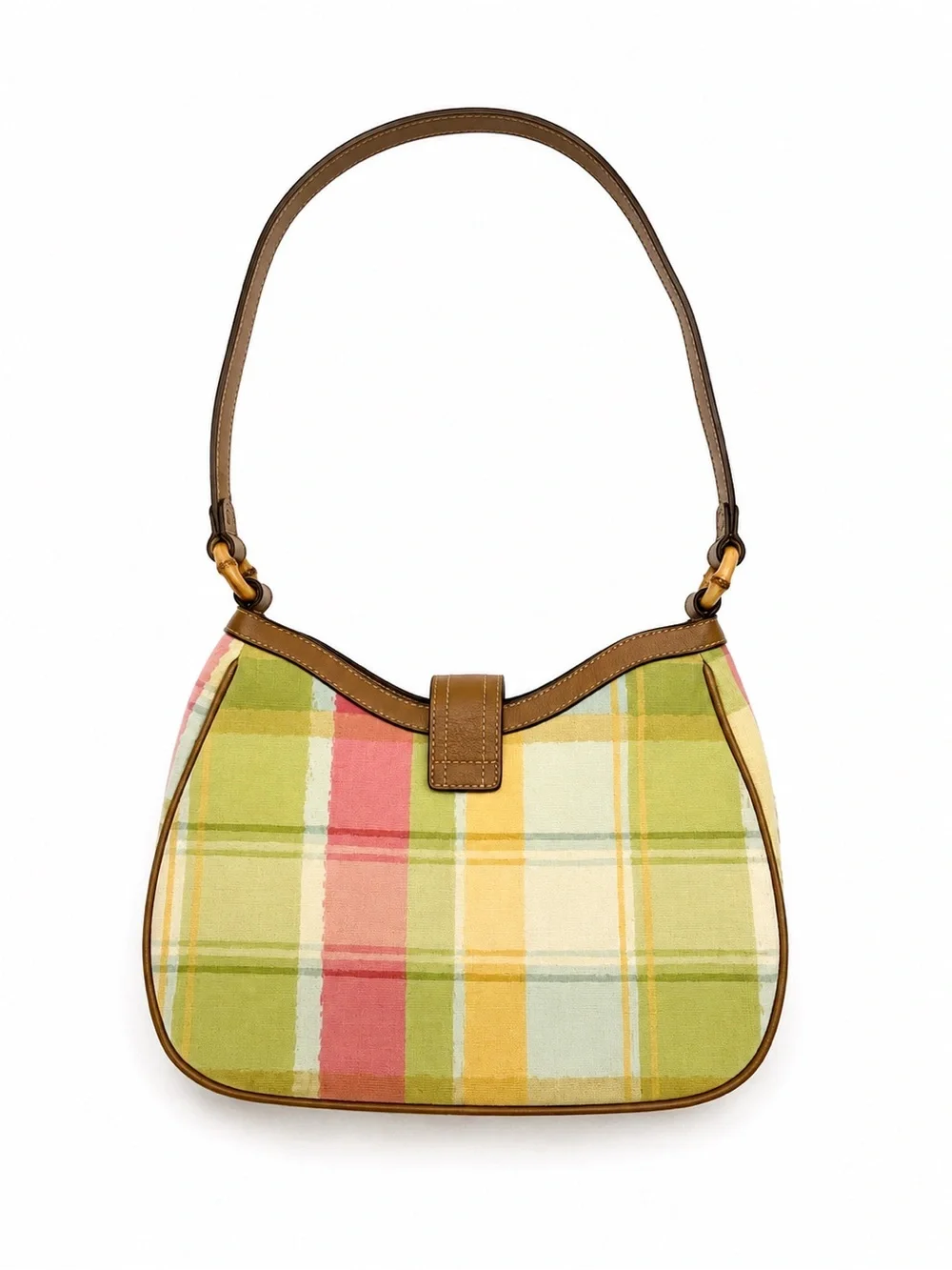 Relic Multi-Color Plaid Shoulder Bag with Brown Trim